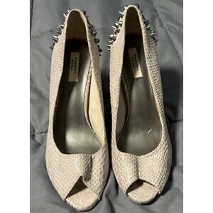 Women's Vera Wang Snake Skin Heels w/ Metal Spikes on the back
